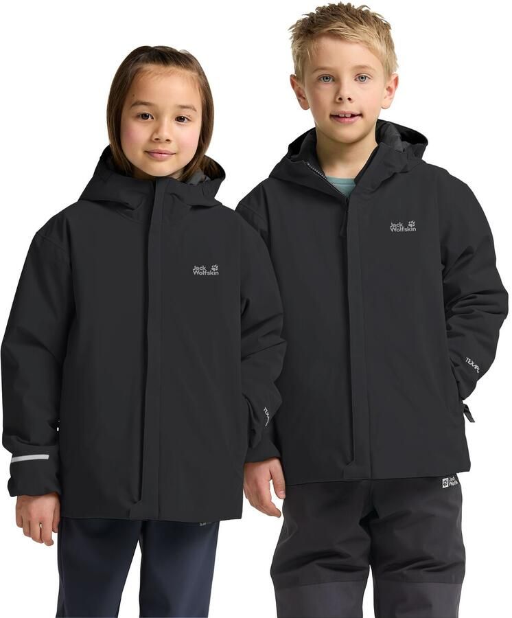 Jack Wolfskin Flowline SKI Jacket Kids Geïsoleerde ski-jas voor kinderen 104 black