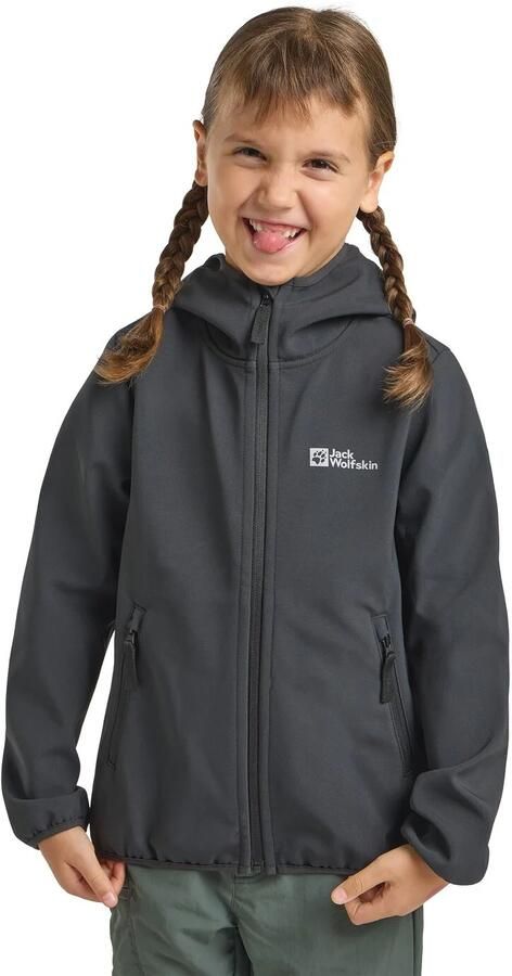 Jack Wolfskin Fourwinds Jacket Kids Softshelljack Kinderen 104 granite black granite black - Foto 7