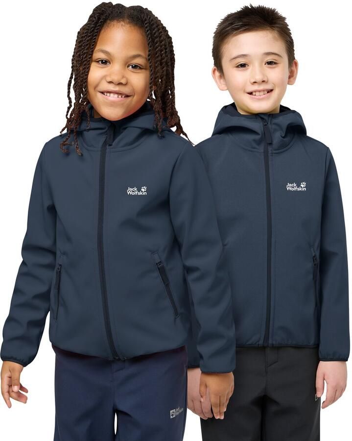 Jack Wolfskin Softshell-jack FOURWINDS JACKET KIDS Winddicht waterafstotend ade d tussenjas voor kinderen - Foto 2