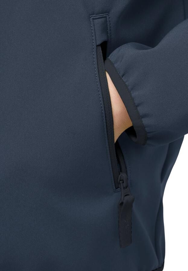 Jack Wolfskin Softshell-jack FOURWINDS JACKET KIDS Winddicht waterafstotend ade d tussenjas voor kinderen - Foto 4