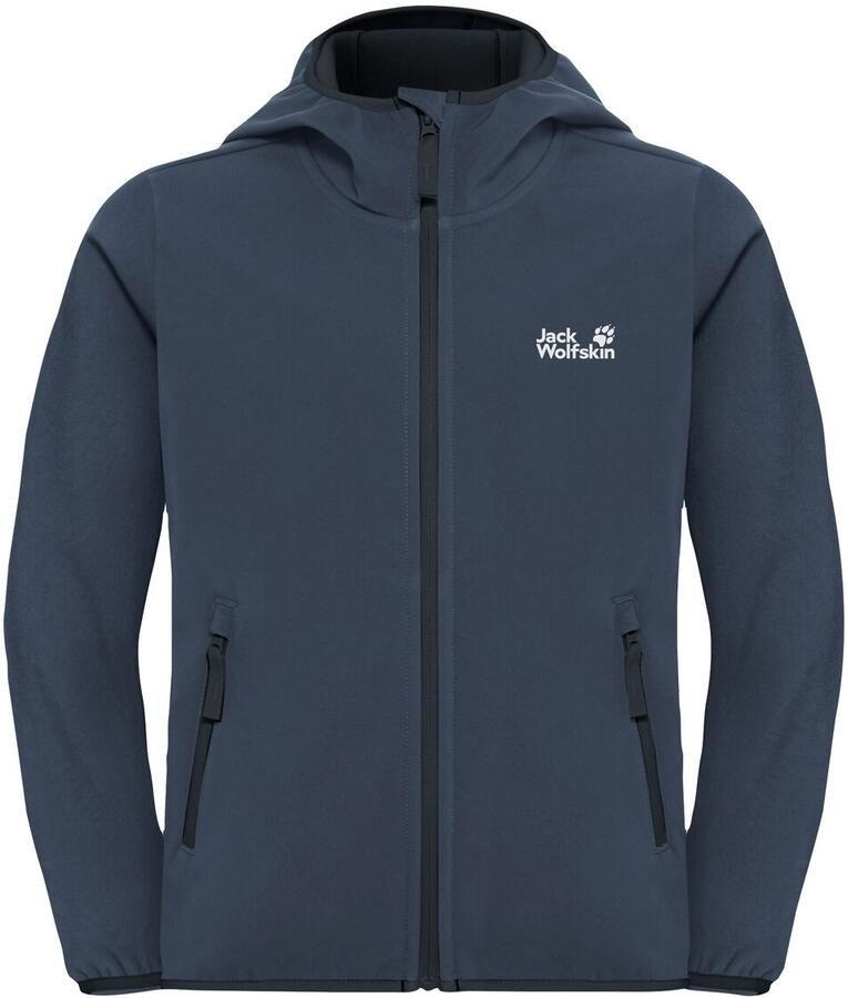 Jack Wolfskin Softshell-jack FOURWINDS JACKET KIDS Winddicht waterafstotend ade d tussenjas voor kinderen