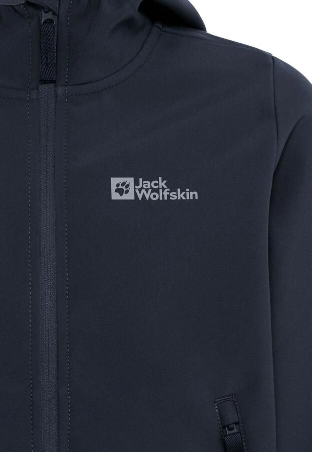 Jack Wolfskin Softshell-jack FOURWINDS JACKET KIDS Winddicht waterafstotend ade d tussenjas voor kinderen - Foto 4