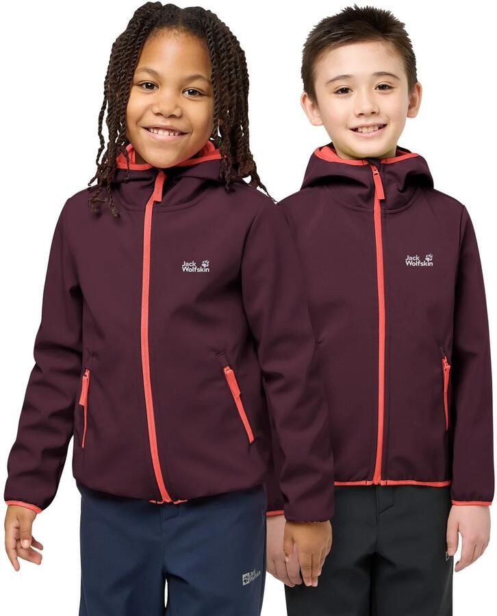 Jack Wolfskin Fourwinds Jacket Kids Softshelljack Kinderen 104 amaranth - Foto 3