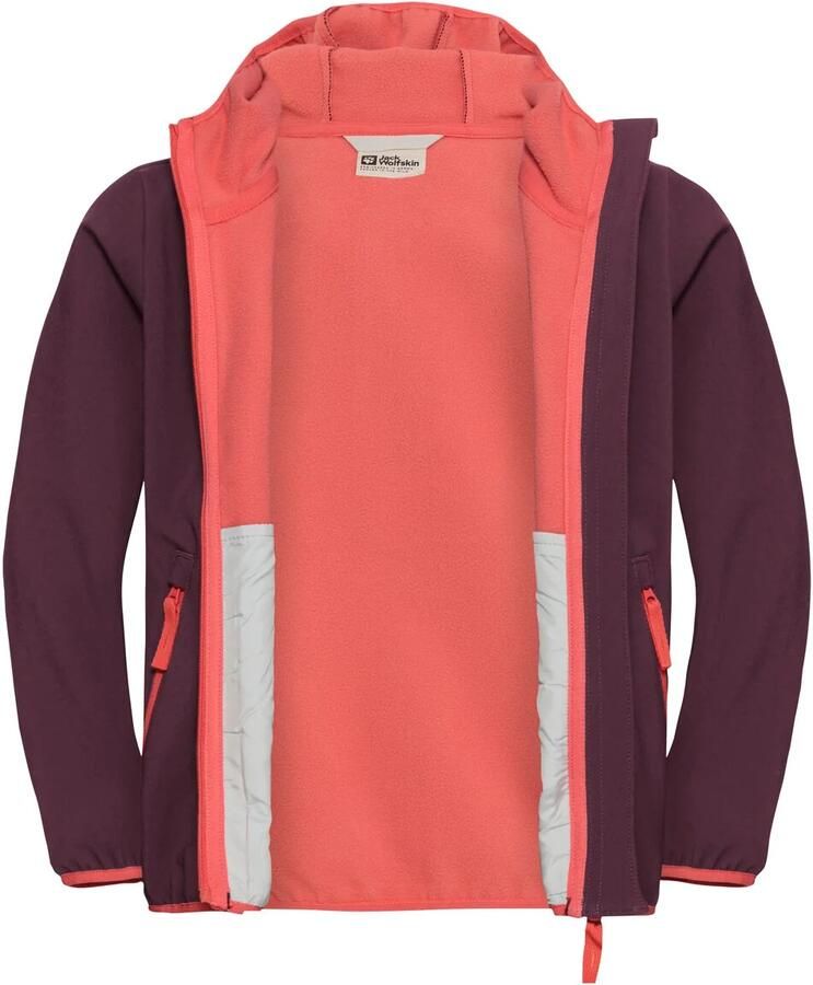 Jack Wolfskin Fourwinds Jacket Kids Softshelljack Kinderen 104 amaranth - Foto 2
