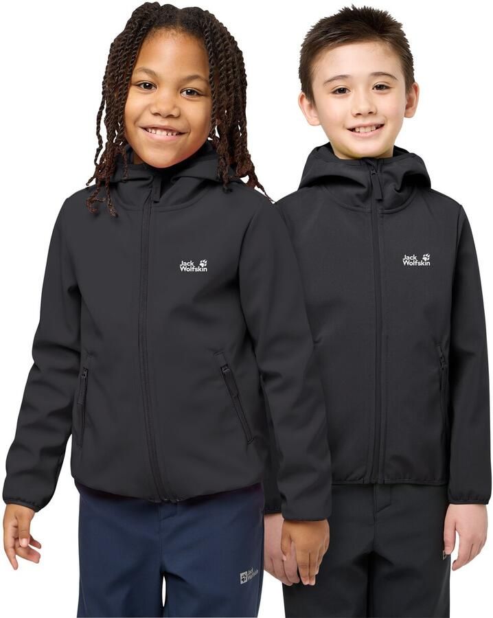 Jack Wolfskin Fourwinds Jacket Kids Softshelljack Kinderen 104 black - Foto 2
