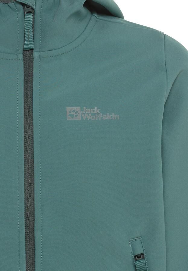 Jack Wolfskin Fourwinds Jacket Kids Softshelljack Kinderen 104 jade green Jade Green - Foto 2
