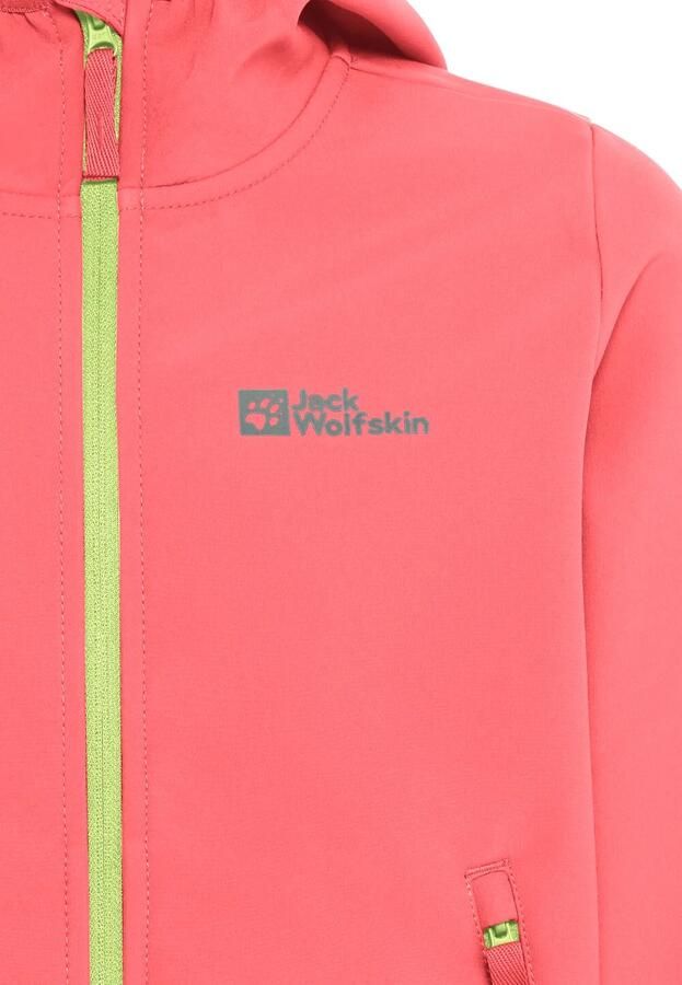 Jack Wolfskin Fourwinds Jacket Kids Softshelljack Kinderen 104 sunset coral sunset coral - Foto 2