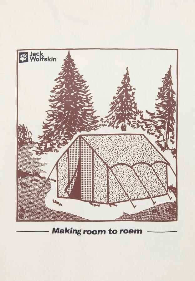 Jack Wolfskin Freeroamer T-Shirt Men T-shirt van biologisch katoen XXL tent cotton white TENT cotton white - Foto 5