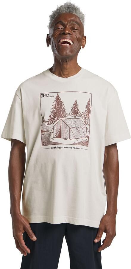 Jack Wolfskin Freeroamer T-Shirt Men T-shirt van biologisch katoen XXL tent cotton white TENT cotton white - Foto 6