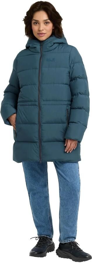 Jack Wolfskin Frozen Palace Long Jacket Women RDS Donsjas Dames S aluminium blue aluminium blue