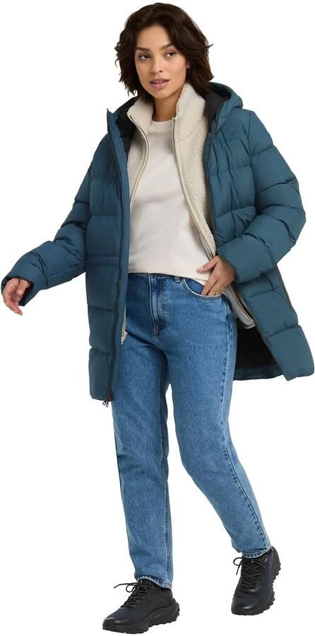Jack Wolfskin Frozen Palace Long Jacket Women RDS Donsjas Dames S aluminium blue aluminium blue - Foto 6