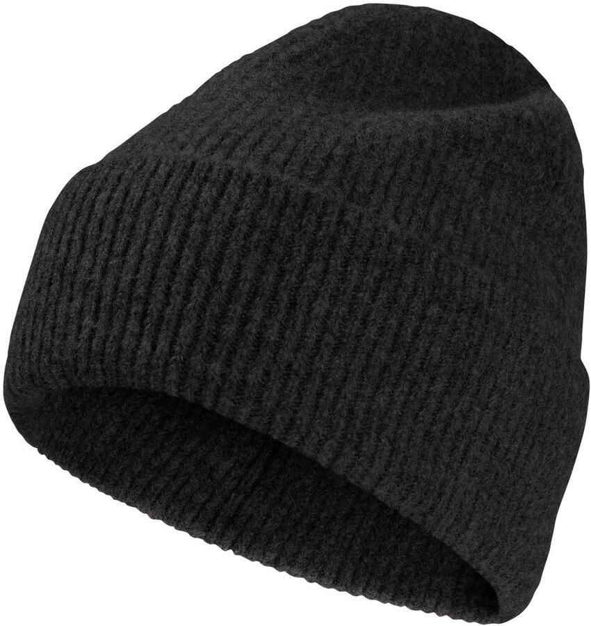 Jack Wolfskin Fuzzy Beanie Klassieke gebreide muts M black