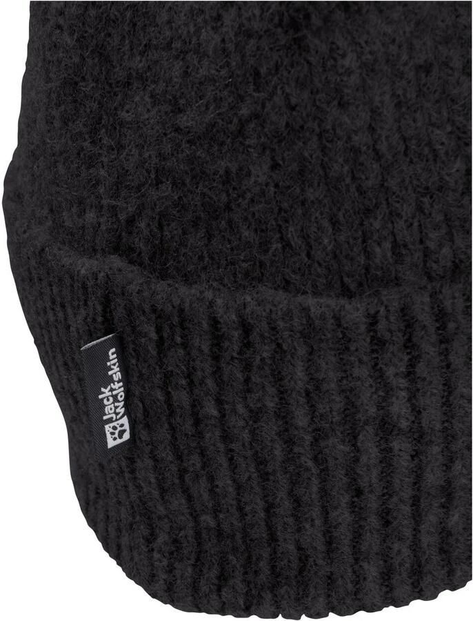 Jack Wolfskin Fuzzy Beanie Klassieke gebreide muts M black - Foto 3