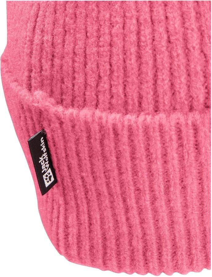 Jack Wolfskin Fuzzy Beanie Klassieke gebreide muts M bubblegum - Foto 4