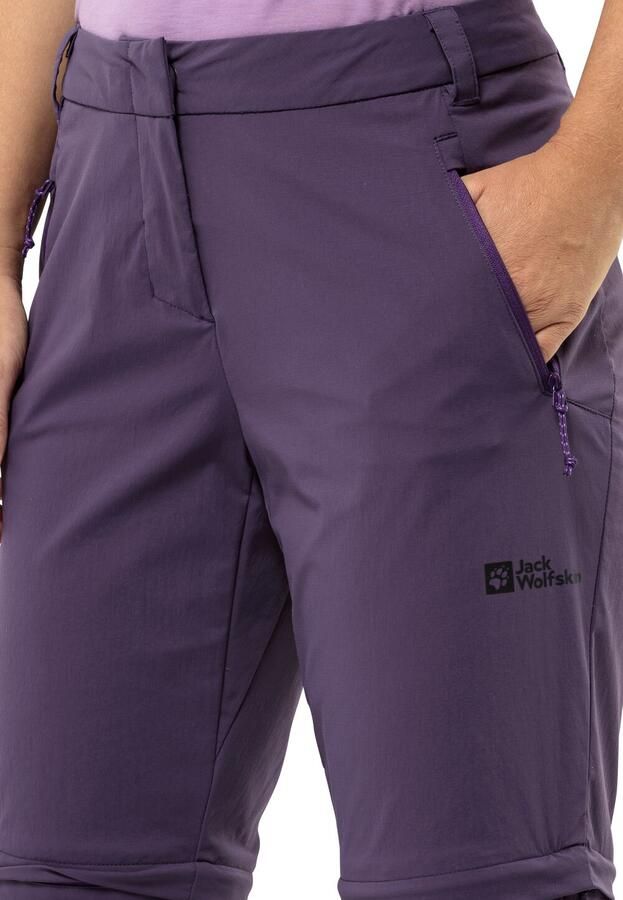Jack Wolfskin Glastal Zip Off Pants Women Zip-Off-wandelbroek Dames 34 dark grape Dark Grape