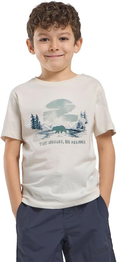 Jack Wolfskin Graphic Cotton T-Shirt Kids T-shirt van biologisch katoen Kinderen 104 print cotton white PRINT cotton white - Foto 5