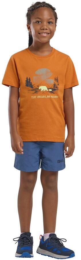 Jack Wolfskin Graphic Cotton T-Shirt Kids T-shirt van biologisch katoen Kinderen 104 print soft amber PRINT soft amber - Foto 7