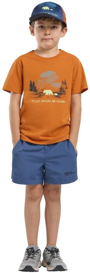 Jack Wolfskin Graphic Cotton T-Shirt Kids T-shirt van biologisch katoen Kinderen 104 print soft amber PRINT soft amber - Foto 6