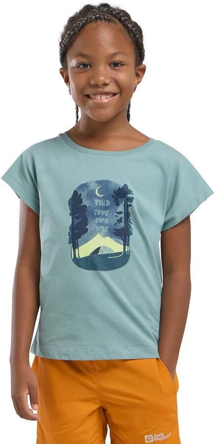 Jack Wolfskin Graphic T-Shirt T-shirt van biologisch katoen Kinderen 104 print soft jade PRINT soft jade - Foto 5