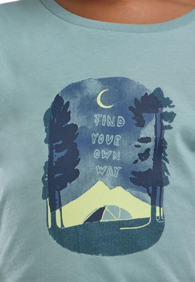 Jack Wolfskin Graphic T-Shirt T-shirt van biologisch katoen Kinderen 104 print soft jade PRINT soft jade - Foto 3