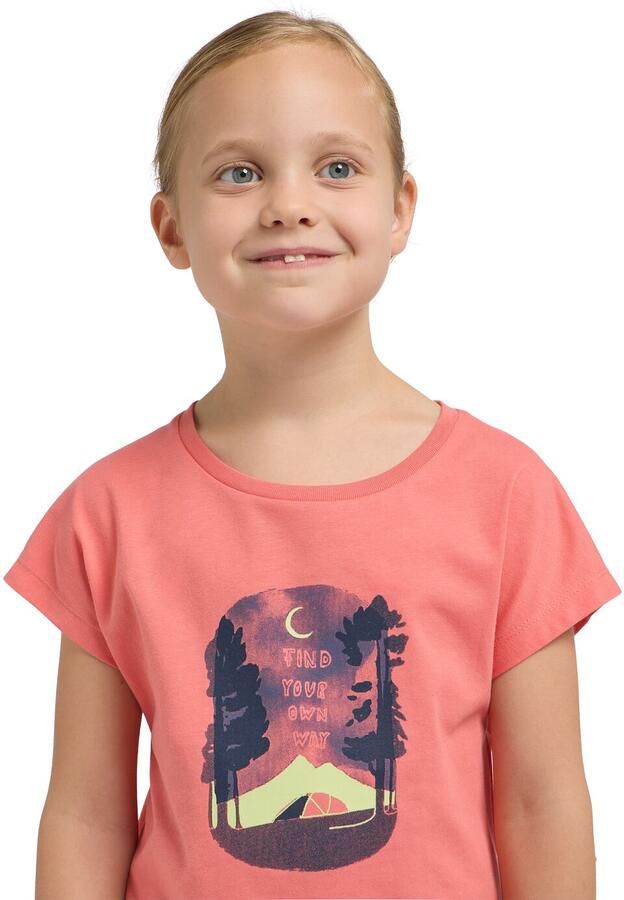 Jack Wolfskin Graphic T-Shirt T-shirt van biologisch katoen Kinderen 104 print sunset coral PRINT sunset coral - Foto 2