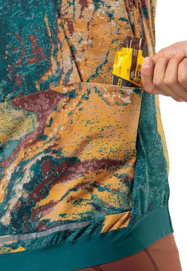 Jack Wolfskin Gravex Printed FZ S|S Men Fietstricot Heren S strata emerald Strata Emerald - Foto 6