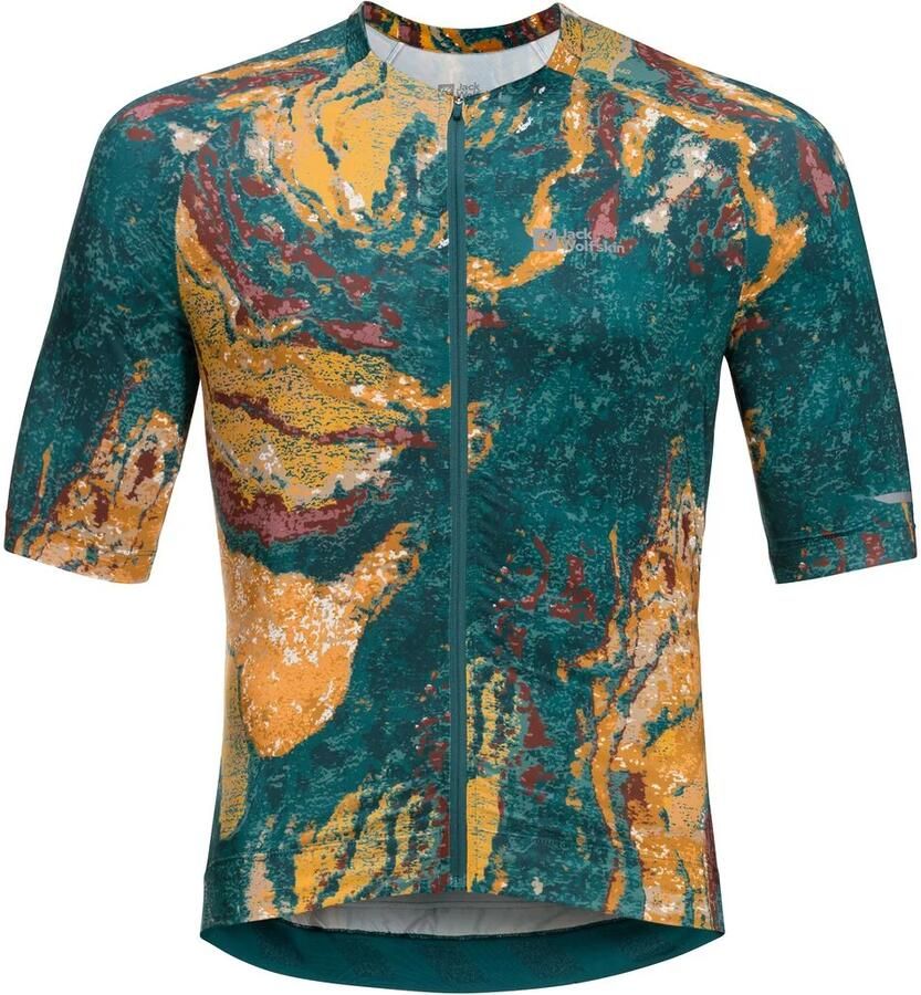 Jack Wolfskin Gravex Printed FZ S|S Men Fietstricot Heren S strata emerald Strata Emerald