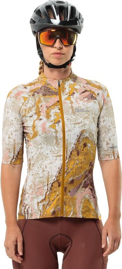 Jack Wolfskin Gravex Printed FZ S|S Women Functioneel shirt Dames XXL strata salted caramel Strata Salted Caramel - Foto 6