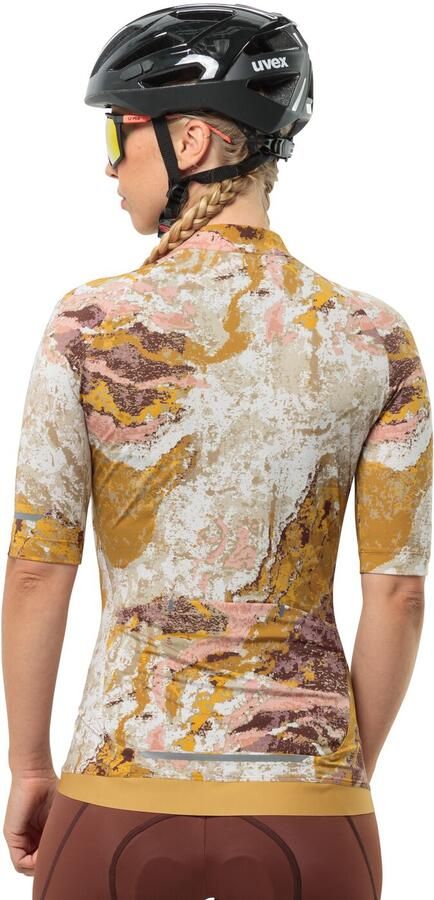 Jack Wolfskin Gravex Printed FZ S|S Women Functioneel shirt Dames XXL strata salted caramel Strata Salted Caramel - Foto 5