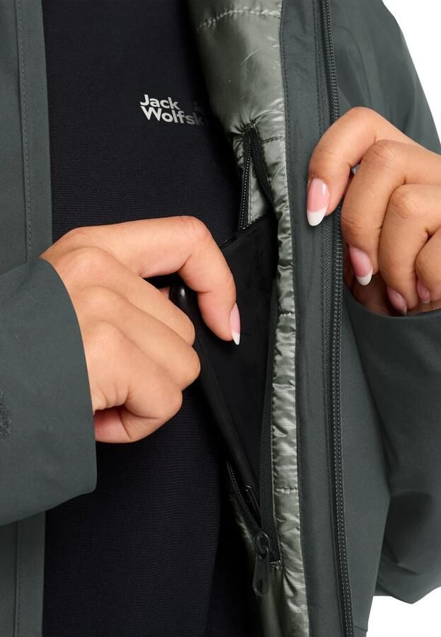 Jack Wolfskin Heidelstein Ins Jacket Women Waterdicht winterjack Dames XXL slate green slate green