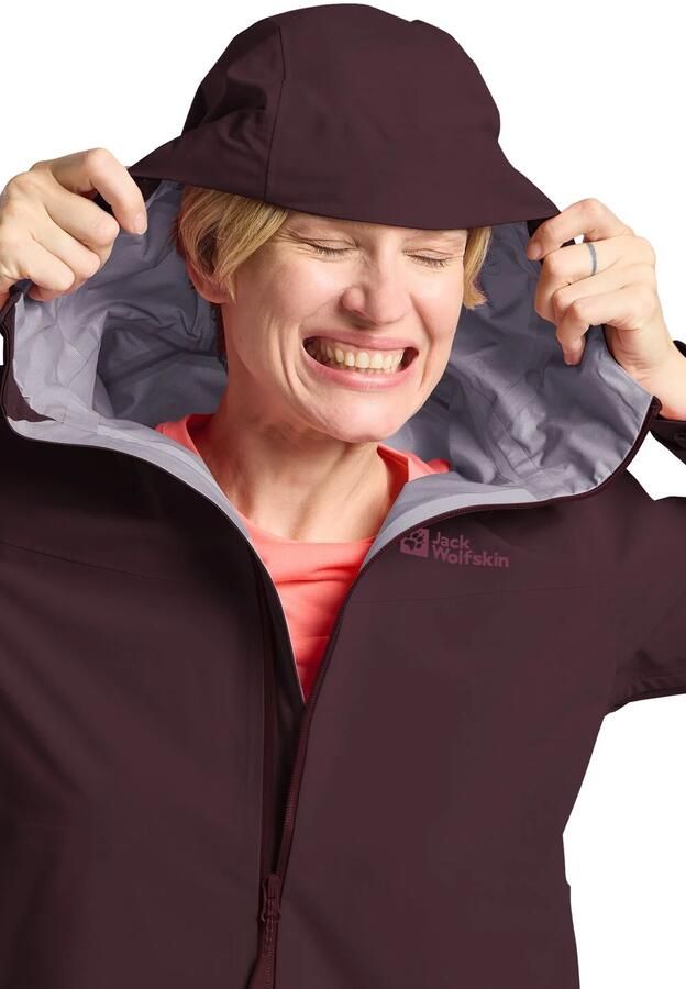 Jack Wolfskin Highest Peak 3L Jacket Women Hardshell regenjack Dames XXL amaranth - Foto 5