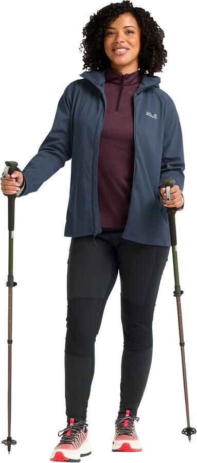 Jack Wolfskin Hike With Me Hoody Women Softshelljack Dames XXL midnight sky midnight sky - Foto 5