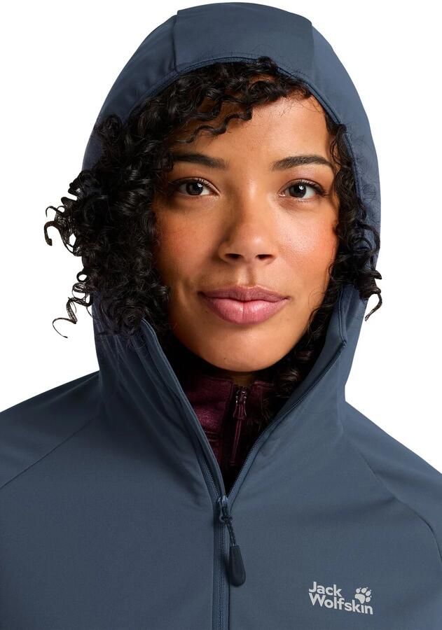 Jack Wolfskin Hike With Me Hoody Women Softshelljack Dames XXL midnight sky midnight sky - Foto 2