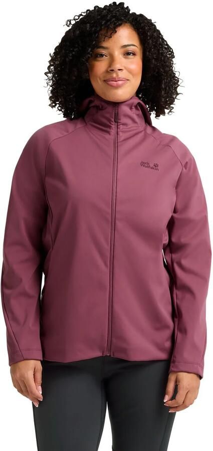 Jack Wolfskin Hike With Me Hoody Women Softshelljack Dames XXL raisin - Foto 12
