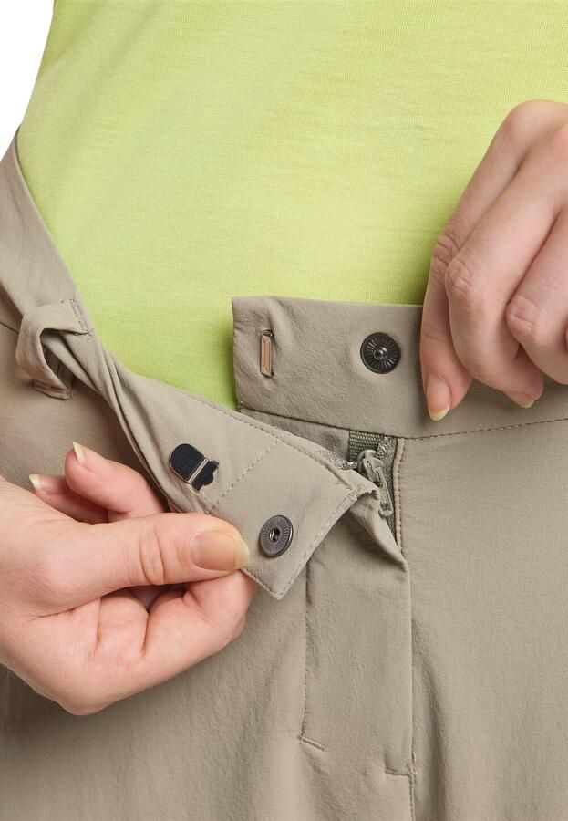 Jack Wolfskin Hikeout Zip Off Pants Women Zip-Off-broek met zonnebescherming Dames 36 stone