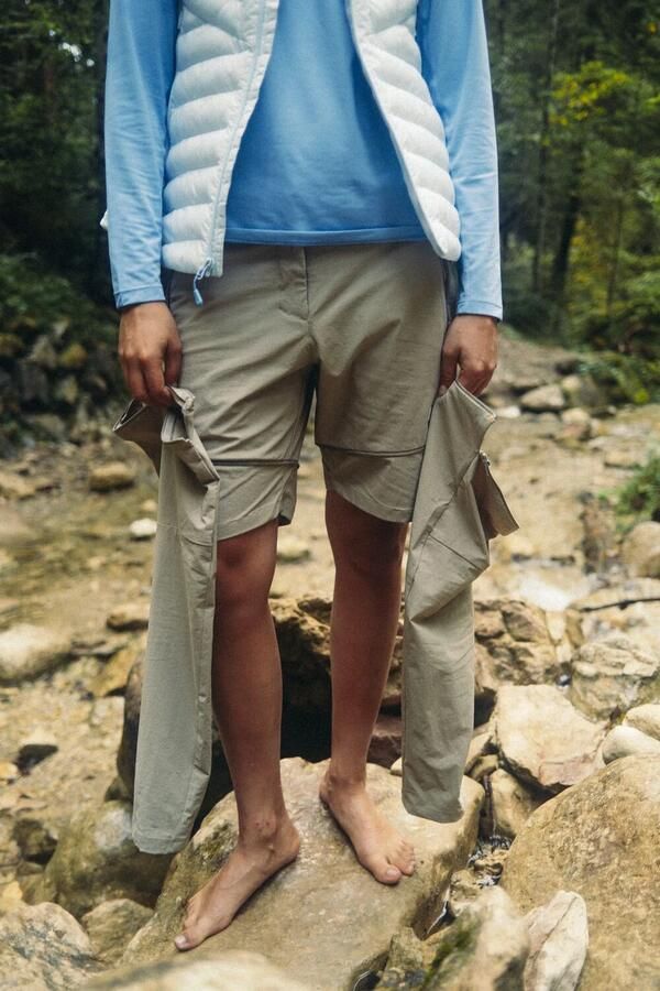 Jack Wolfskin Hikeout Zip Off Pants Women Zip-Off-broek met zonnebescherming Dames 36 stone - Foto 9