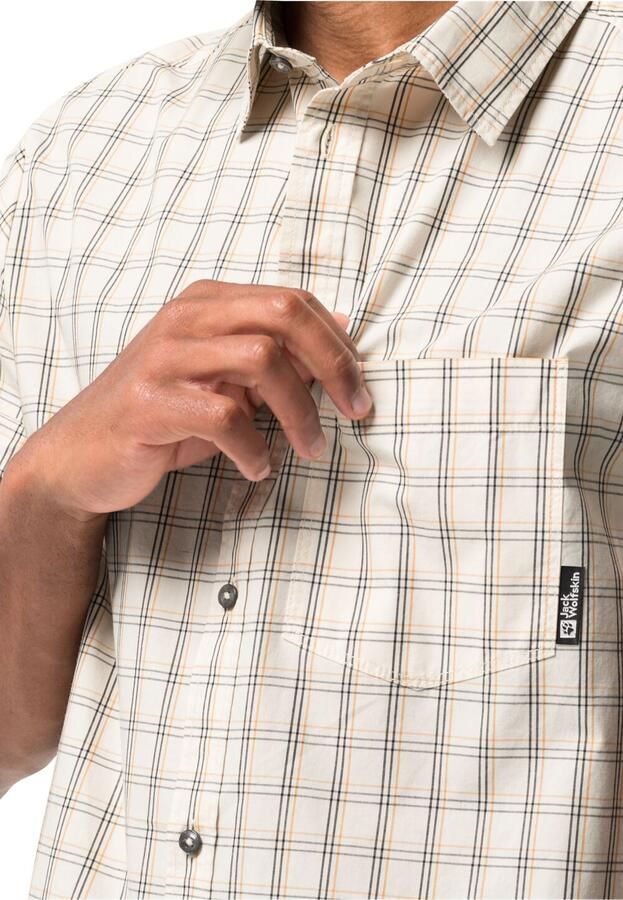 Jack Wolfskin Hot Springs Shirt Men Wandeloverhemd met korte mouwen Heren XXL egret 41 egret 41 - Foto 2