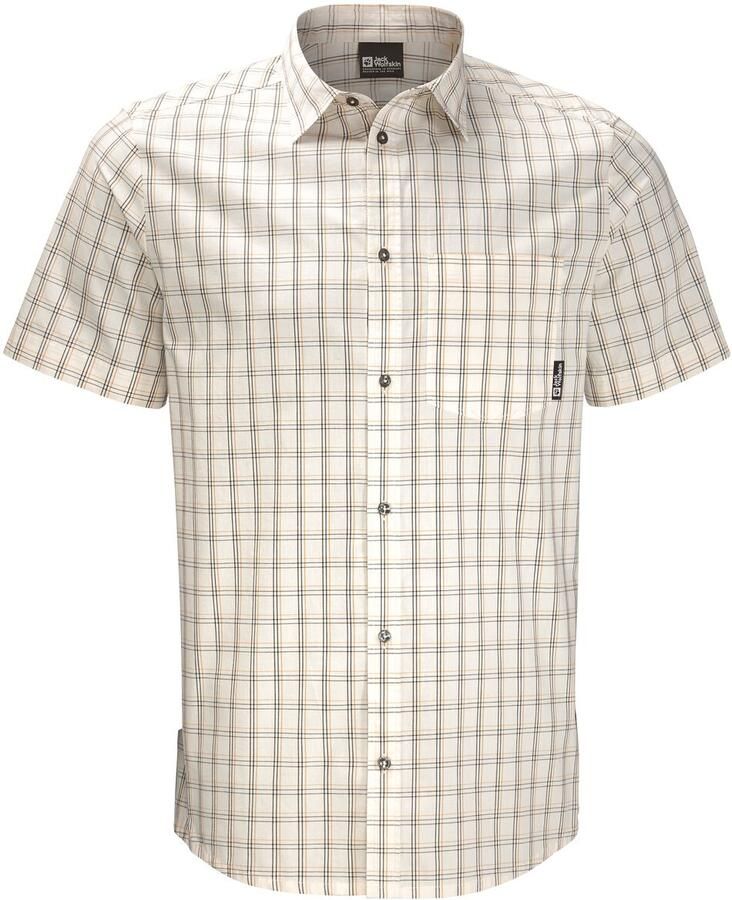 Jack Wolfskin Hot Springs Shirt Men Wandeloverhemd met korte mouwen Heren XXL egret 41 egret 41