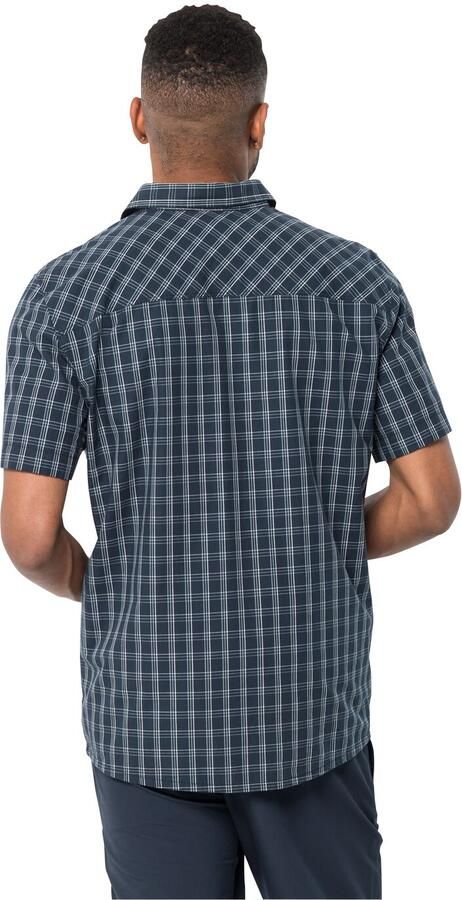 Jack Wolfskin Hot Springs Shirt Men Wandeloverhemd met korte mouwen Heren XXL night blue checks Night Blue Checks - Foto 3