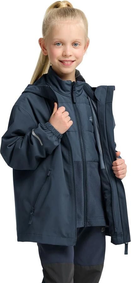 Jack Wolfskin Hybrid 3in1 Jacket Kids Waterdicht 3-in-1 jack Kinderen 104 midnight sky midnight sky - Foto 17