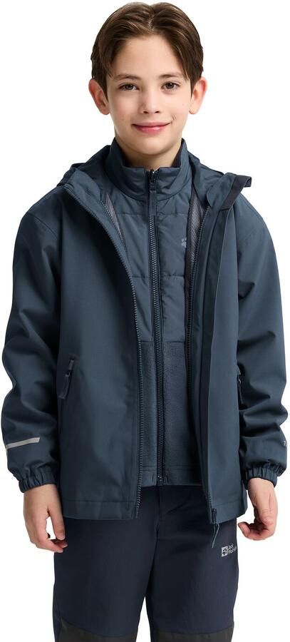 Jack Wolfskin Hybrid 3in1 Jacket Kids Waterdicht 3-in-1 jack Kinderen 104 midnight sky midnight sky - Foto 19