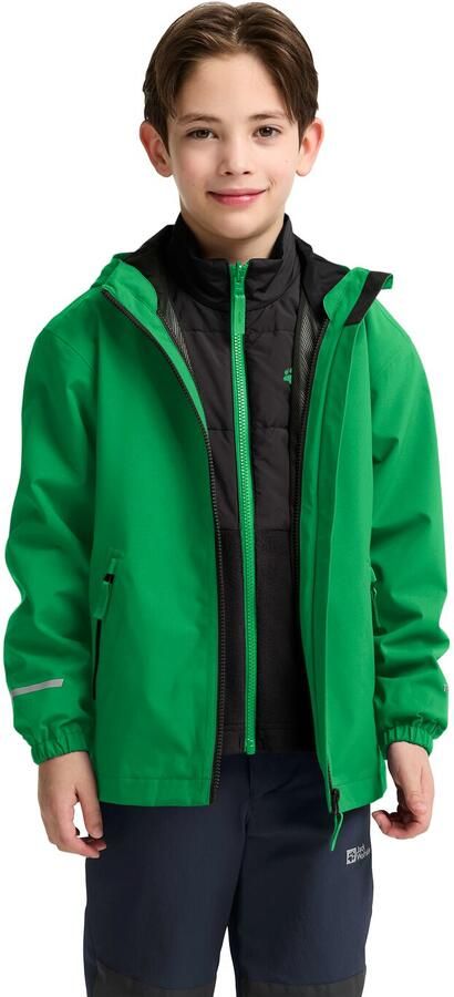 Jack Wolfskin Hybrid 3in1 Jacket Kids Waterdicht 3-in-1 jack Kinderen 104 mystic green mystic green - Foto 9