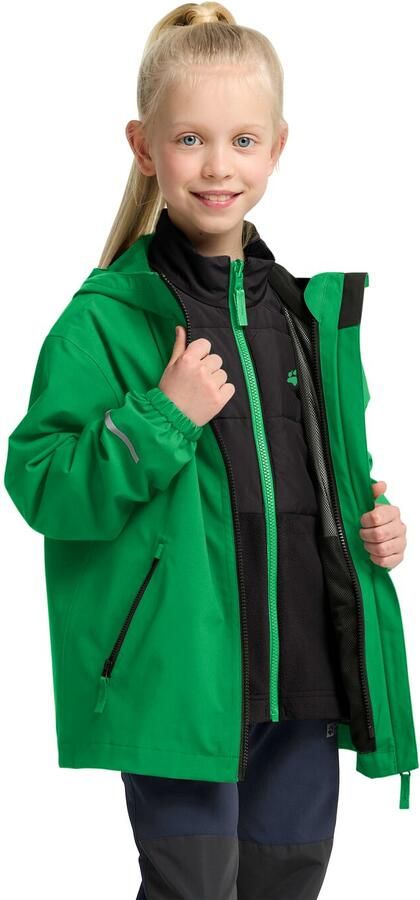 Jack Wolfskin Hybrid 3in1 Jacket Kids Waterdicht 3-in-1 jack Kinderen 104 mystic green mystic green - Foto 7