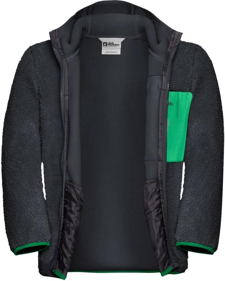 Jack Wolfskin Ice Curl Hood Jacket Kids Fleece jack met capucon Kinderen 104 phantom green phantom green - Foto 3