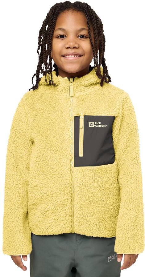 Jack Wolfskin Ice Curl Hood Jacket Kids Fleece jack met capucon Kinderen 104 lemon ice lemon ice - Foto 5