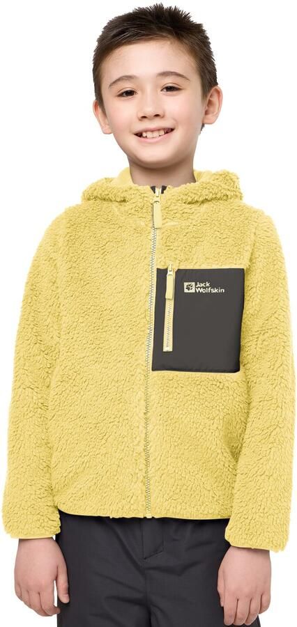 Jack Wolfskin Ice Curl Hood Jacket Kids Fleece jack met capucon Kinderen 104 lemon ice lemon ice - Foto 6