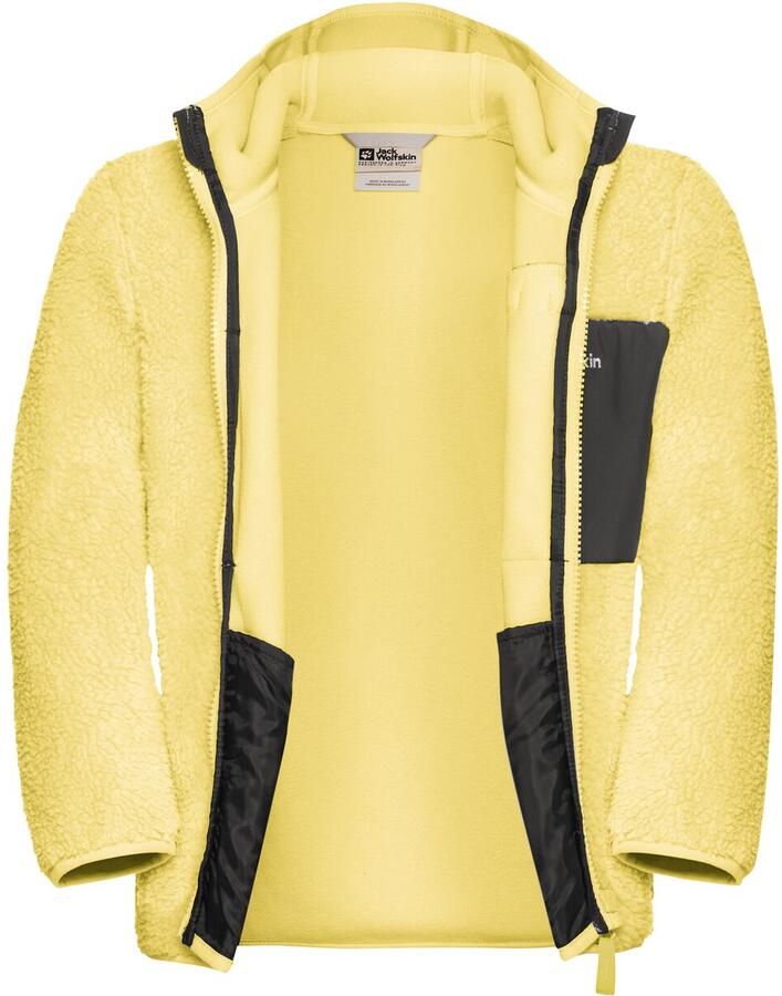 Jack Wolfskin Ice Curl Hood Jacket Kids Fleece jack met capucon Kinderen 104 lemon ice lemon ice - Foto 2