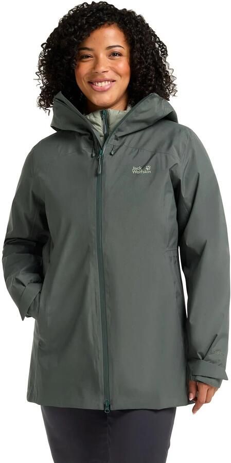 Jack Wolfskin Icecape 3in1 Down Jacket Women RDS Waterdicht 3-in-1 jack Dames XXL slate green slate green - Foto 15