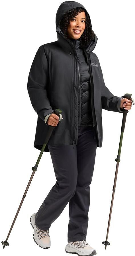 Jack Wolfskin Icecape 3in1 Down Jacket Women RDS Waterdicht 3-in-1 jack Dames XXL black - Foto 11