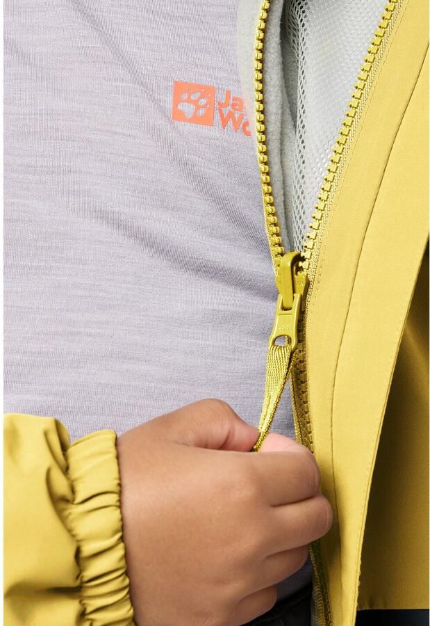 Jack Wolfskin Iceland 3in1 Jacket Kids 3in1 jack Kinderen 104 lemon ice lemon ice - Foto 4